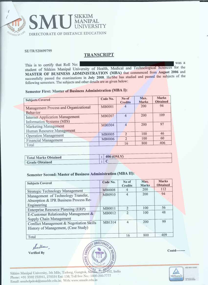 How To Apply For Transcripts From Manipal University University Poin